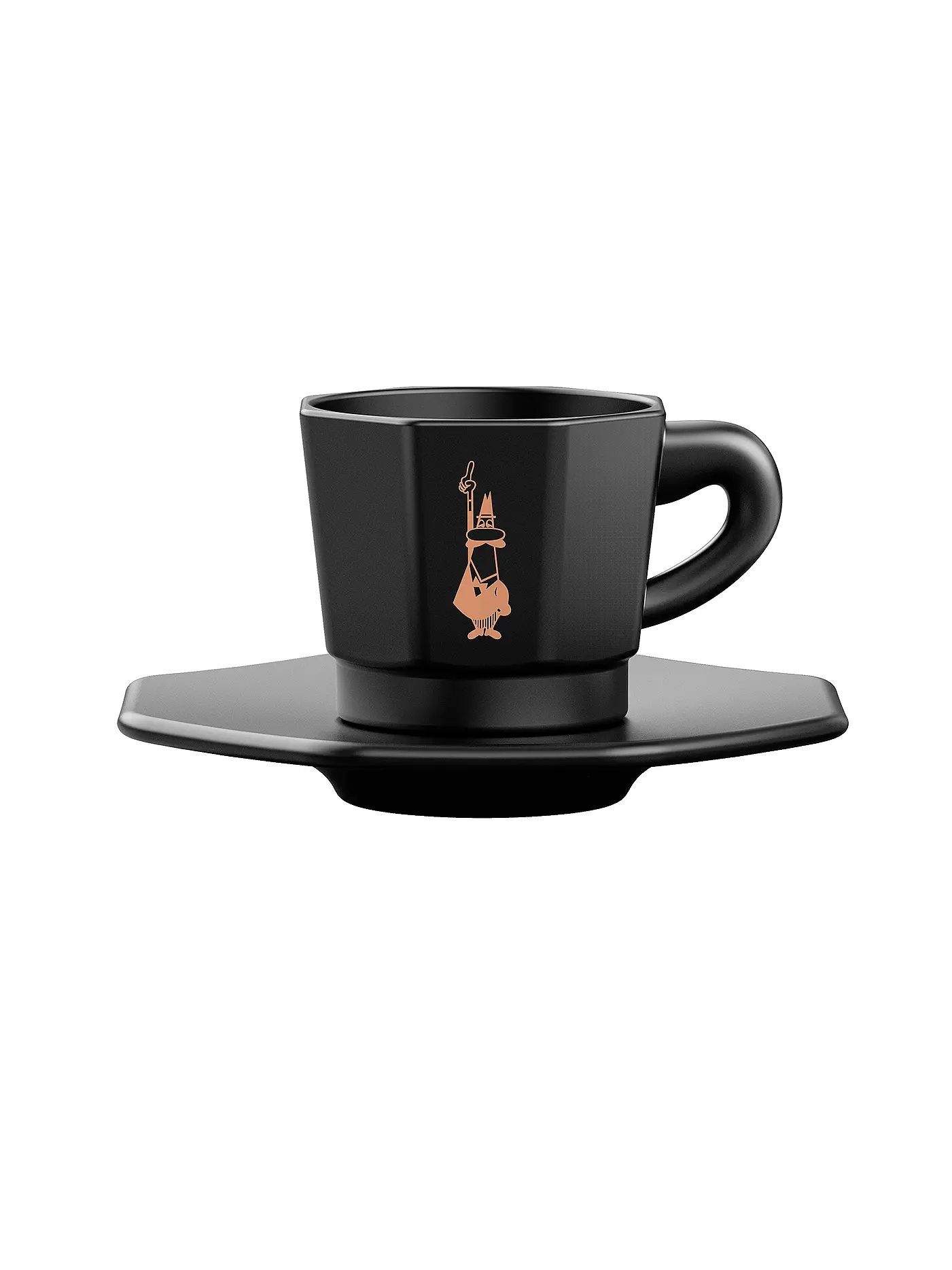 BIALETTI | Espresso Tassen 4er Set Schwarz/Kupfer | 